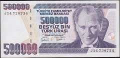 7.Emisyon 4.Tertip 500000 Lira J14 728734 Çilaltı