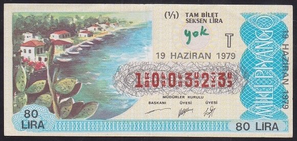 1979 19 HAZİRAN TAM BİLET