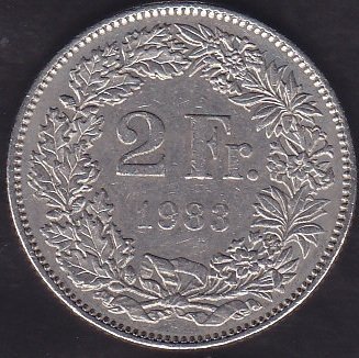 İsviçre 2 Frank 1983