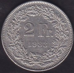 İsviçre 2 Frank 1983