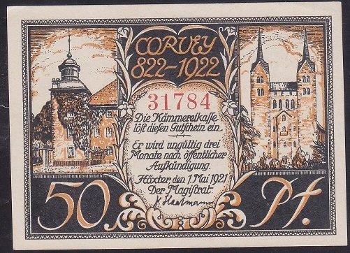 ALMANYA 50 PFENNİNG NOTGELD 1921 ÇİL