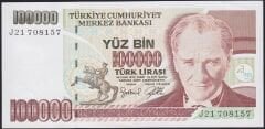 7.Emisyon 3.Tertip 100000 Lira J21 708157 Çil