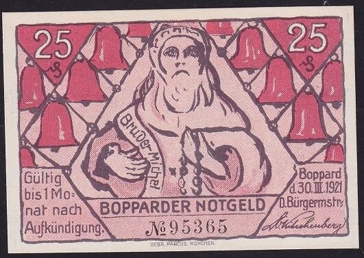 Almanya 25 Pfennig Notgeld 1921 Çil