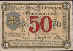 Almanya 50 Pfennig Notgeld 1921 Çok Temiz+