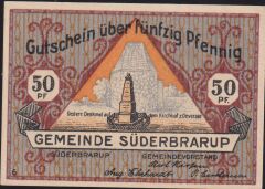 Almanya 50 Pfennig Notgeld 1921 Çil Filigranlı