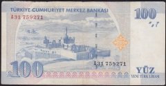 8.Emisyon 100 YTL A31 759271 Temiz