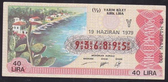 1979 19 HAZİRAN YARIM BİLET