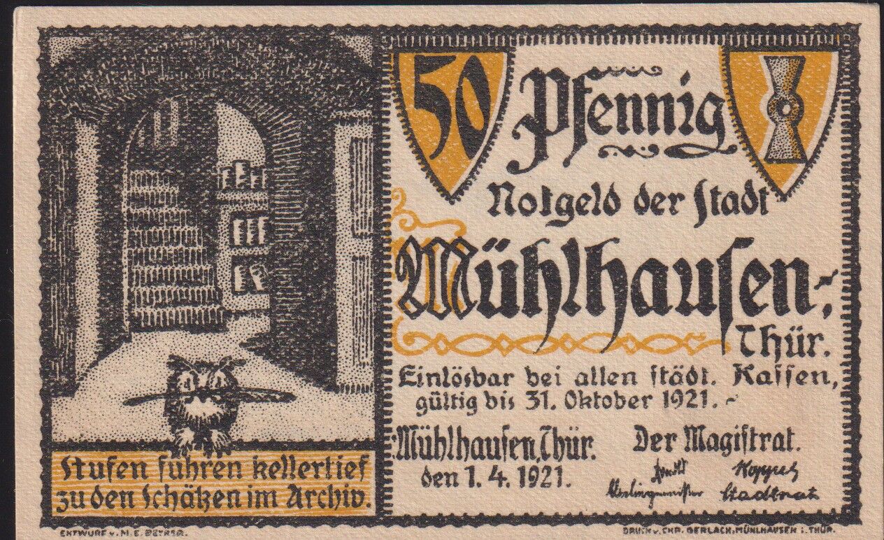 Almanya 50 Pfennig Notgeld 1921 Çil