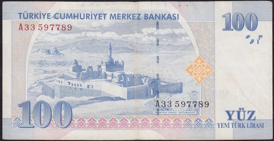 8.Emisyon 100 YTL A33 597789 Çok Temiz
