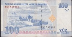 8.Emisyon 100 YTL A33 597789 Çok Temiz