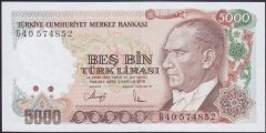 7.EMİSYON 4.TERTİP 5000 LİRA G40 574852 ÇİL