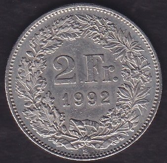 İsviçre 2 Frank 1992