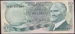 6.EMİSYON 2.TERTİP 10 LİRA K48 201387 ÇÇT + eski kağıt para fiyatları
