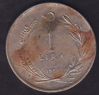 1957 Yılı 1 Lira