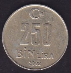 2003 Yılı 250.000 Lira