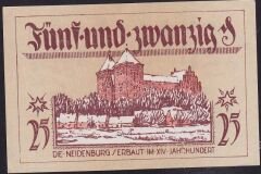 Almanya 25 Pfennig Notgeld 1921 Çilaltı Çil Filigranlı