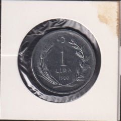1980 Yılı 1 Lira Çilaltı Çil Düz