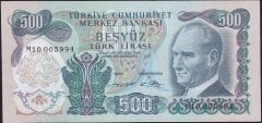 6.Emisyon 2.Tertip 500 Lira M10 005994 Çilaltı Çil