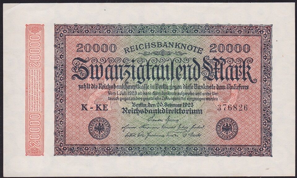 Almanya 20000 Mark 1923 Çilaltı
