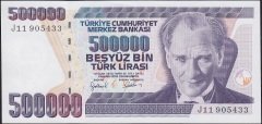 7.Emisyon 4.Tertip 500000 Lira J11 905433 Çilaltı Çil