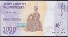Madagaskar 1000 Ariary 2017 Çil