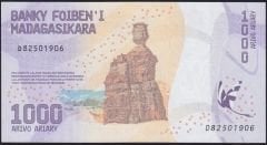 Madagaskar 1000 Ariary 2017 Çil Pick 100a