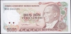 7.Emisyon 2.Tertip 5000 Lira B30 964320 Çilaltı
