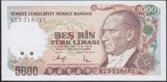 7.EMİSYON 4.TERTİP 5000 LİRA G23 518671 ÇİLALTI