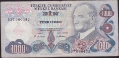 6.EMİSYON 1.TERTİP 1000 LİRA B27 060432 ÇOK TEMİZ