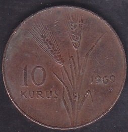 1969 Yılı 10 Kuruş Çok Temiz