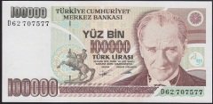 7.EMİSYON 2.TERTİP 100000 LİRA D62 707577 ÇÇT ÇİLALTI
