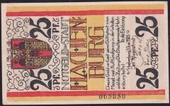 Almanya 25 Pfennig Notgeld 1921 Çilaltı Filigranlı