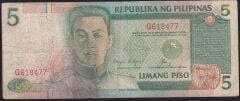 Filipinler 5 Piso 1985 Temiz