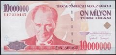 7.Emisyon 10 000 000 Lira E17 230467 Ççt Çilaltı
