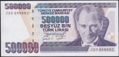 7.Emisyon 4.Tertip 500000 Lira J10 498892 Çilaltı Çil