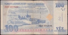 8.Emisyon 100 YTL A40 301036 Haliyle