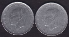 1968 Yılı 1 Lira (Ters Düz Takım)