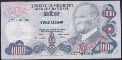 6.EMİSYON 1.TERTİP 1000 LİRA B22 095309 ÇOK ÇOK TEMİZ