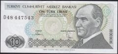 7.Emisyon 2.Tertip 10 Lira D48 447543 Çok Çok Temiz+
