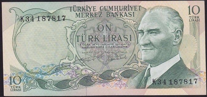 6.EMİSYON 2.TERTİP 10 LİRA K34 187817 ÇİLALTI