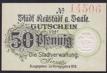 ALMANYA 50 PFENNİNG NOTGELD 1918 ÇİL