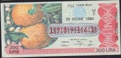 1984 29 Ocak Yarım Bilet - Y Serisi