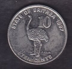 Eritrea 10 Cent 1997