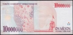 7.Emisyon 10 000 000 Lira E16 226117 Ççt Çilaltı