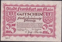 ALMANYA 25 PFENNİNG NOTGELD 1919 ÇİL
