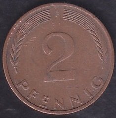 Almanya 2 Pfennig 1972
