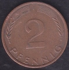 Almanya 2 Pfennig 1972