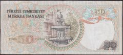 6.Emisyon 1.Tertip 50 Lira B49 280418 Çok Temiz