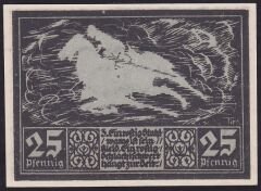 Almanya 25 Pfennig Notgeld 1921 Çil Filigranlı