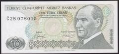 7.Emisyon 1.Tertip 10 Lira C28 078005 Ççt Çilaltı